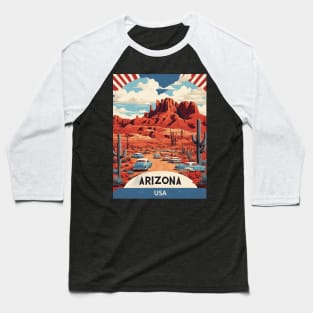 Arizona United States of America Tourism Vintage Poster Baseball T-Shirt